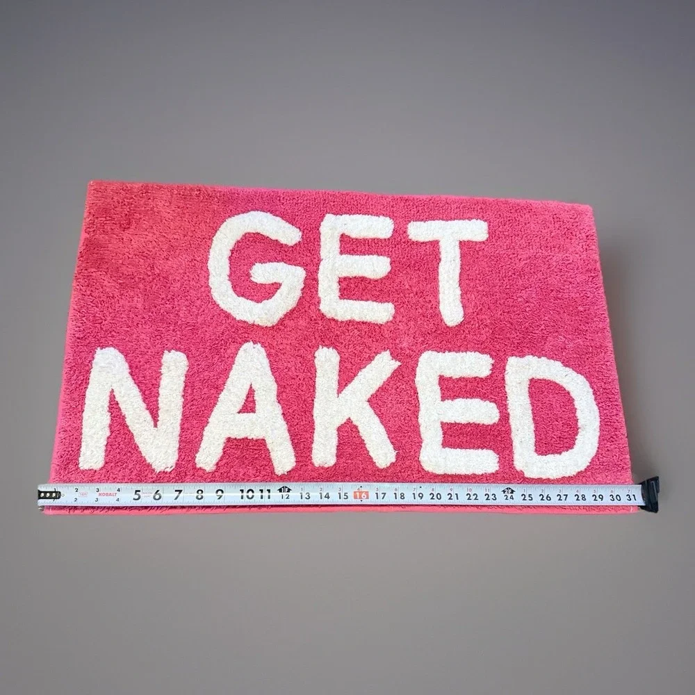 Hot-Pink Bath Mat Rug Decor Modern Dorm-Core Apartment Accent ‎ 